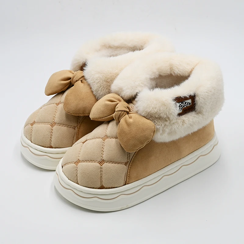 Bogenknotensticke Low-Top-Schneestiefel