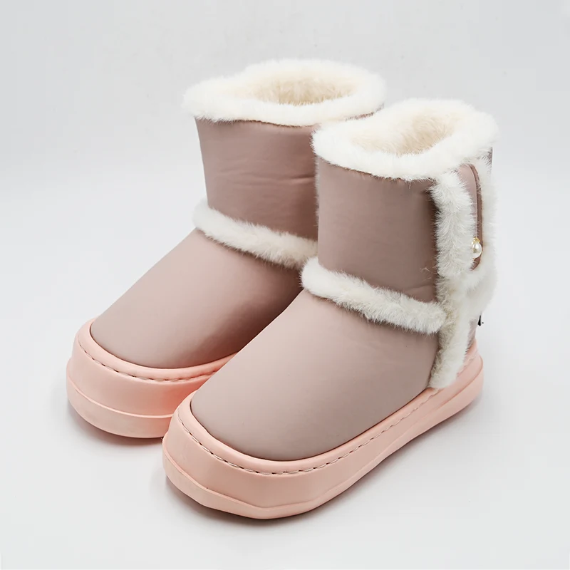 Plüsch hohe Schneestiefel